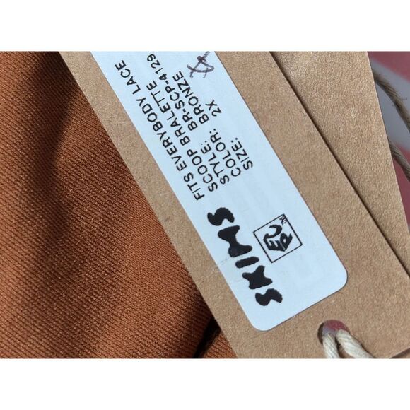 SKIMS Fits Everybody Lace Scoop Bralette Bronze 2X Lingerie Top New - Picture 4 of 4